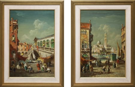 Marco Eugenio  Bonivento — Coppia di vedute veneziane